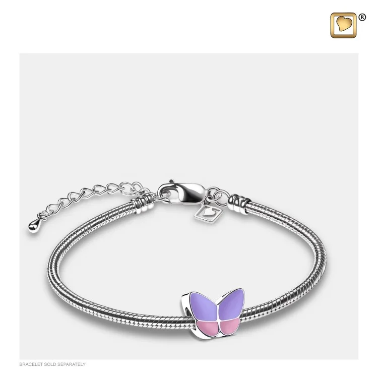 Asbedel Vlinder Zacht Roze Met Zilver - €199,50