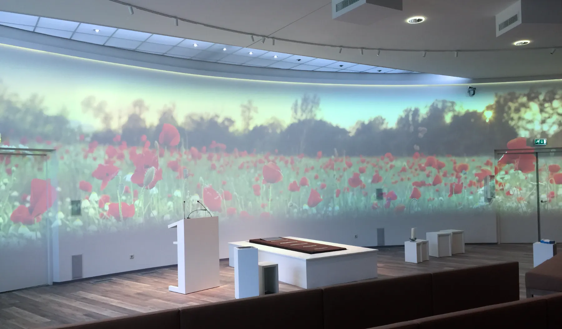 aula crematorium Zoetermeer thema bloemen