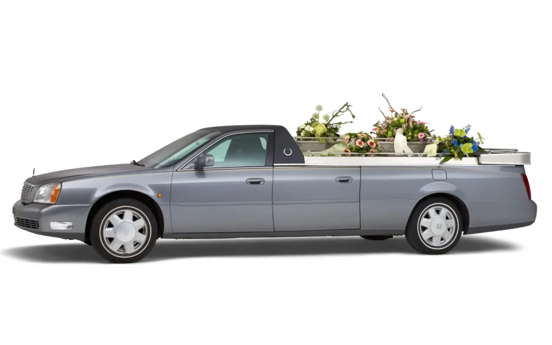 Cadillac bloemenauto (grijs)