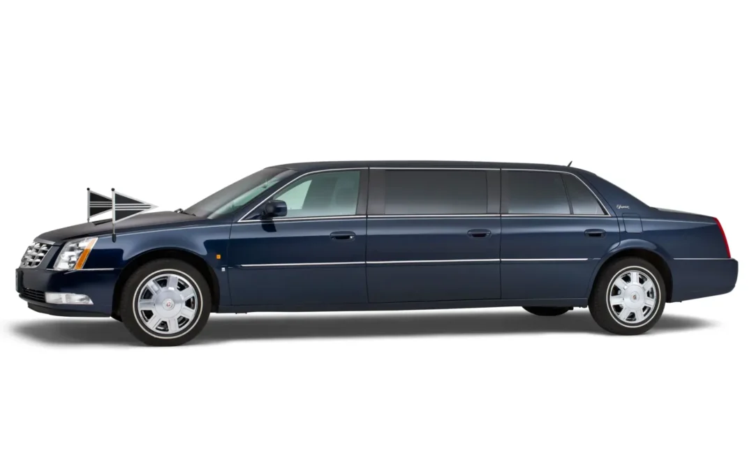 Cadillac 7 persoons volgauto (blauw)