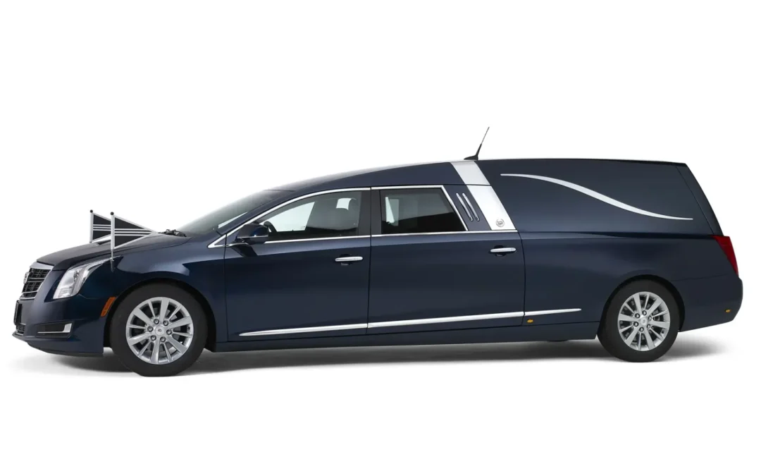 Cadillac Landaulet rouwauto (blauw)