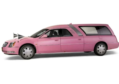 Cadillac Landaulet Rouwauto (roze)