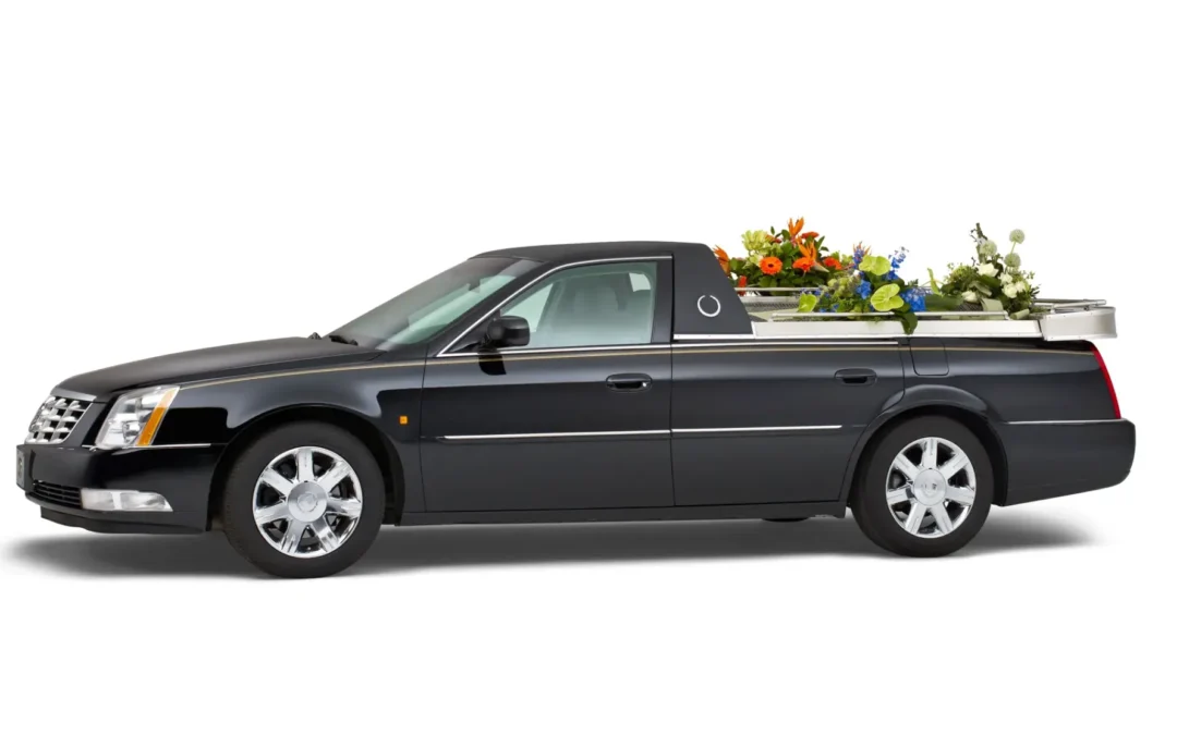 Cadillac open bloemenauto (zwart)