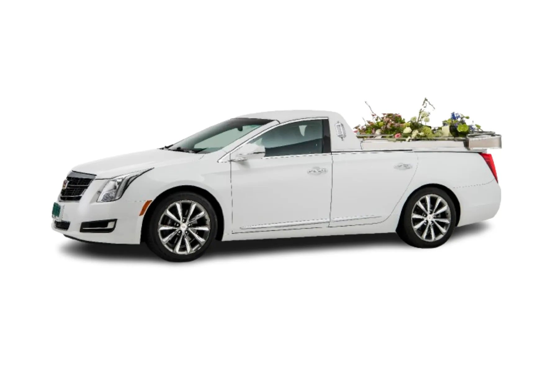 Open Bloemenauto (wit)