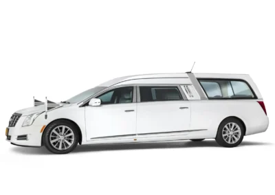 Cadillac Glas Rouwauto (wit)