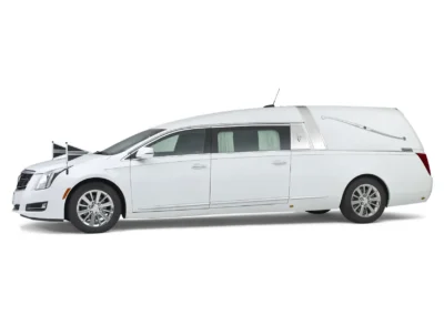 Cadillac Landaulet Rouwauto (wit)