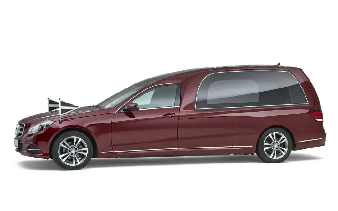 Mercedes rouwauto XL-Glas (rood)