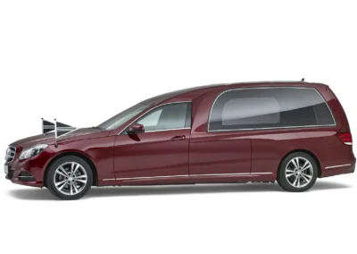 Mercedes Rouwauto XL-Glas (rood)