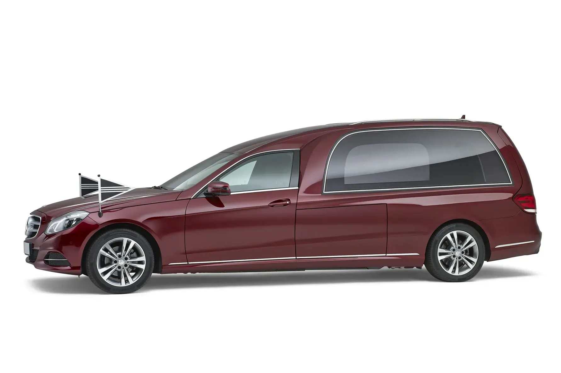 Mercedes Rouwauto XL-Glas (rood)