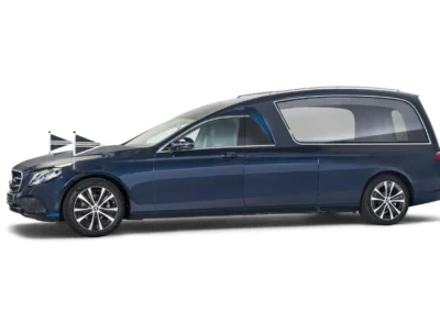 Mercedes XL-Glas Rouwauto (blauw)