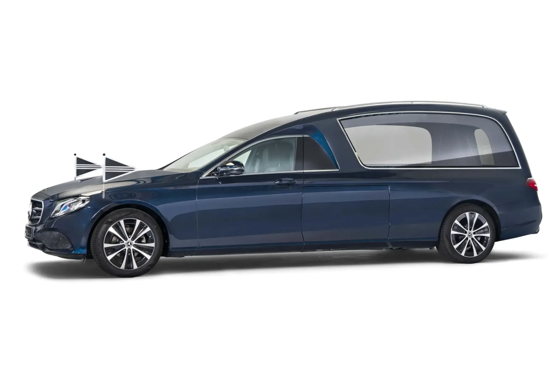 Mercedes XL-Glas Rouwauto (blauw)