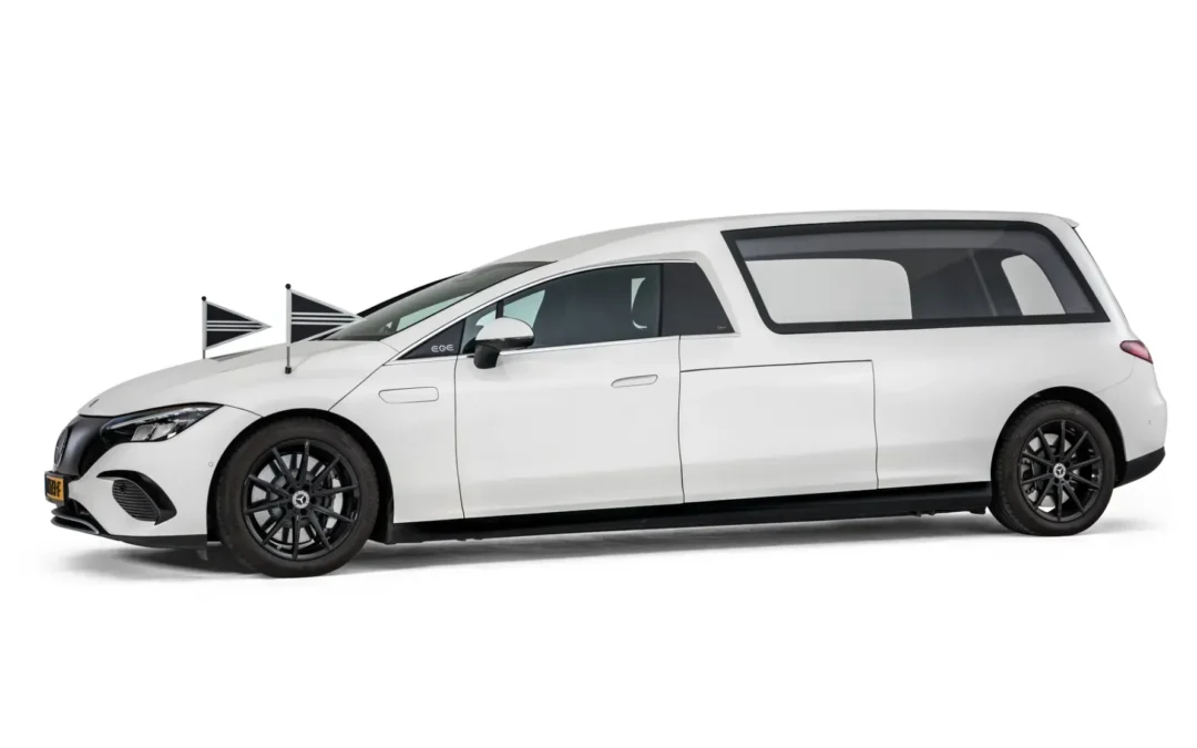 Mercedes rouwauto XL-Glas (wit)