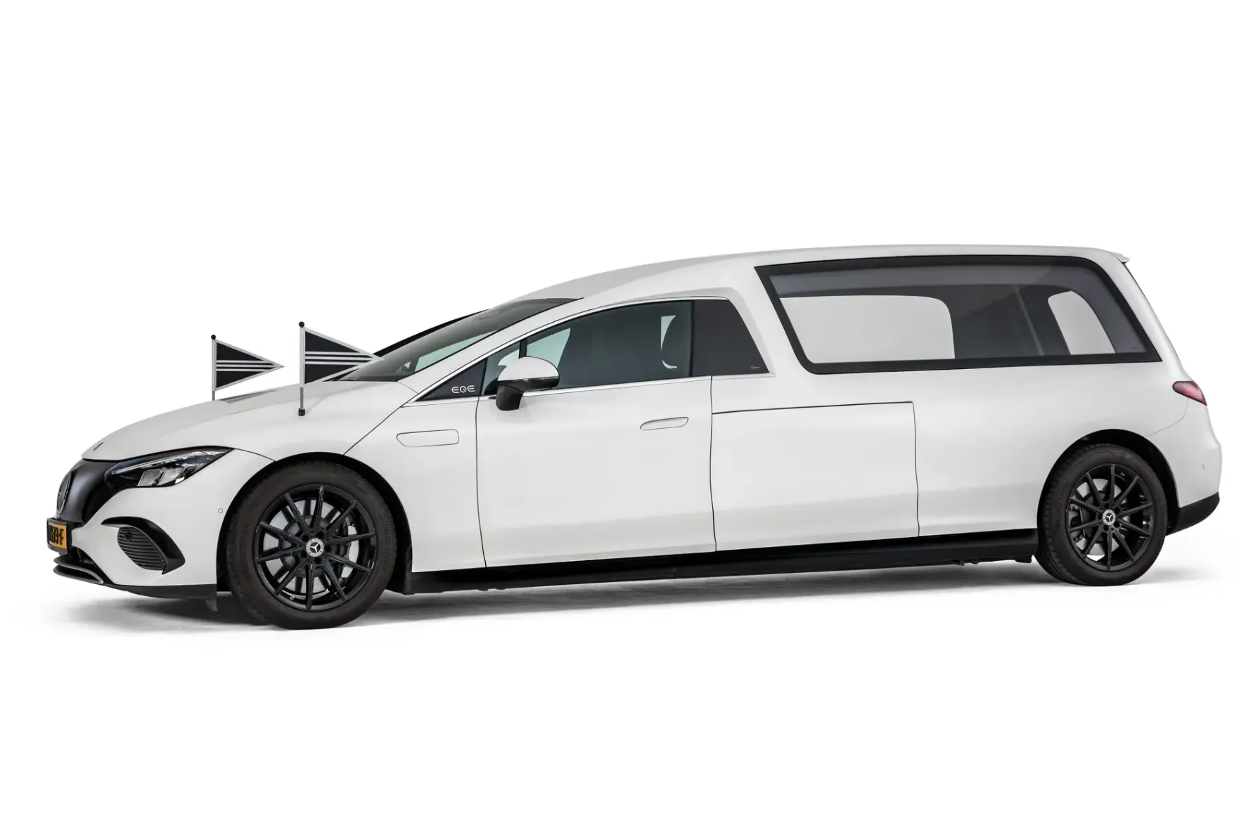Mercedes Rouwauto XL-Glas (wit)