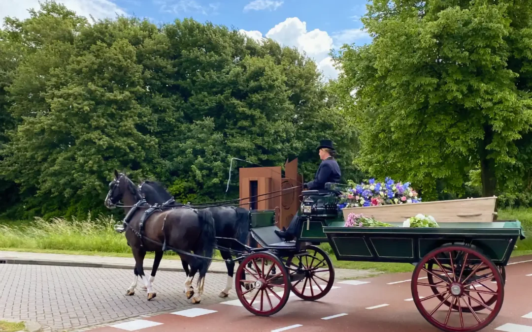 Paardenkoets open rouwvervoer